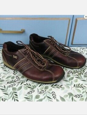 SAO Leather Sneakers by Stacy Adams Brown Men's Lace-up Casual Shoes in size 9M